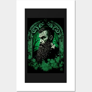 Gothic Bearded Man Posters and Art